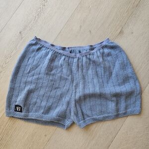 Women's Gray Knit Shorts